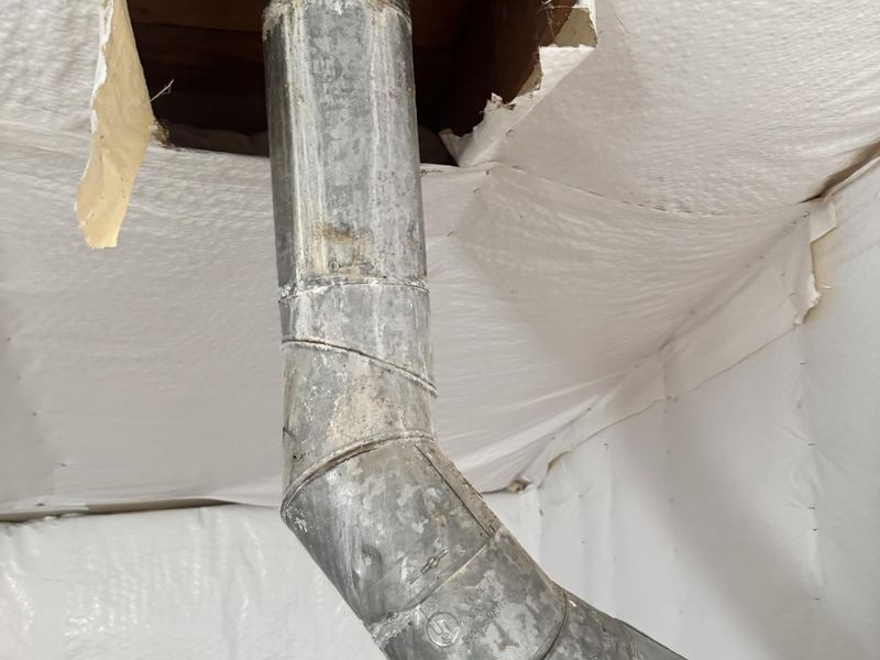 New furnace flue pipe installed in a Bellevue home